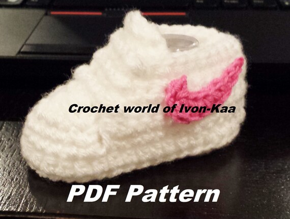 nike baby booties crochet pattern