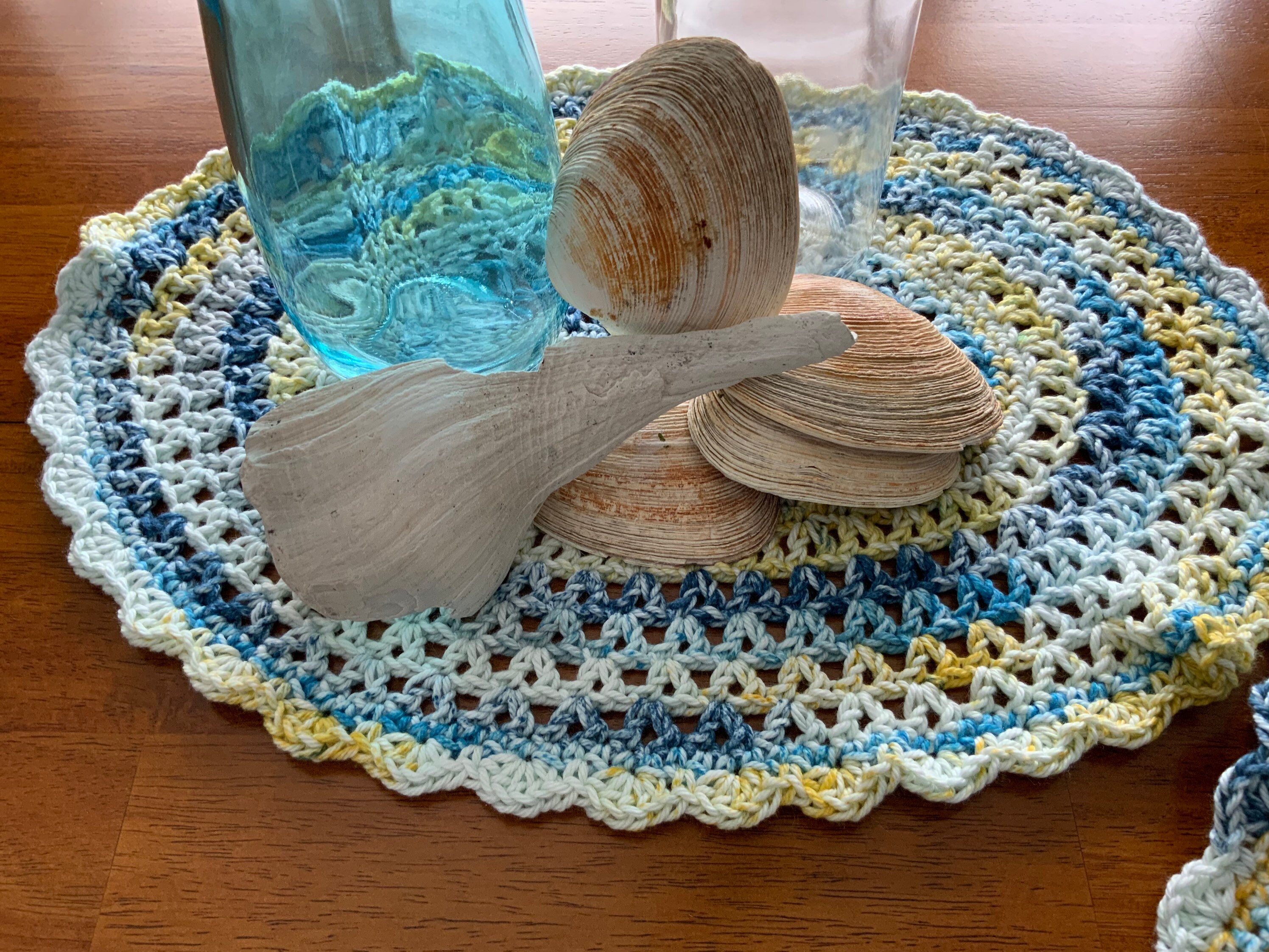 Beach Decor Coastal Crochet Placemats Etsy