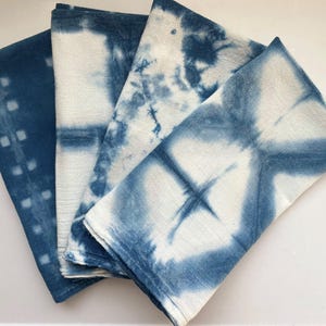 Hand Dyed Indigo Flour Sack Napkins