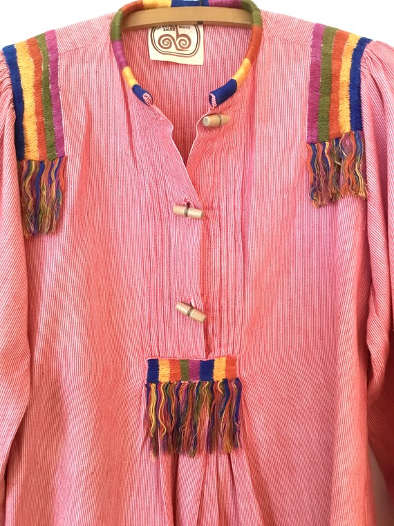 RARE 1970s Gonzalo Bauer Embroidered Smock Top - image 2