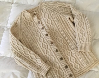 1960s 1970s Vintage Irish Cardigan