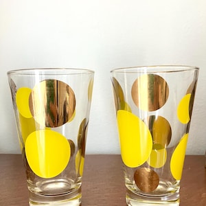 Vintage 1950s Russel Wright Eclipse Gold Plate Glassware (2)