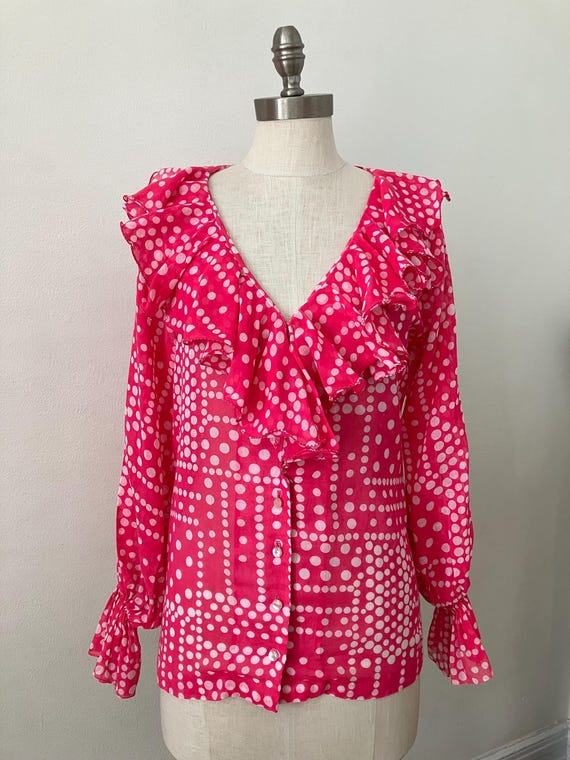 Ruffled Polka Dot Blouse main image 1
