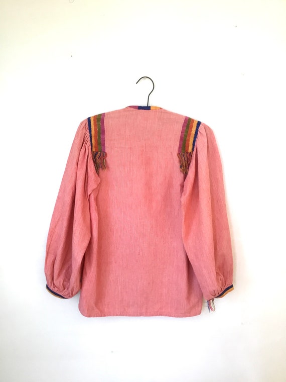 RARE 1970s Gonzalo Bauer Embroidered Smock Top - image 3