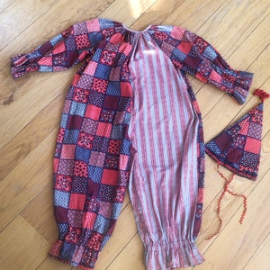 Vintage 1970s Clown Costume  -  Kids/Tween?