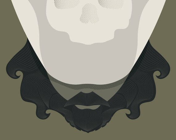 Bearded Man With Skull Cowboy Hat