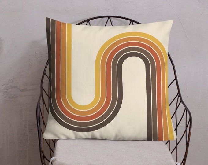 70s Rainbow Premium Pillow