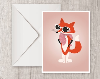 Glam Fox card