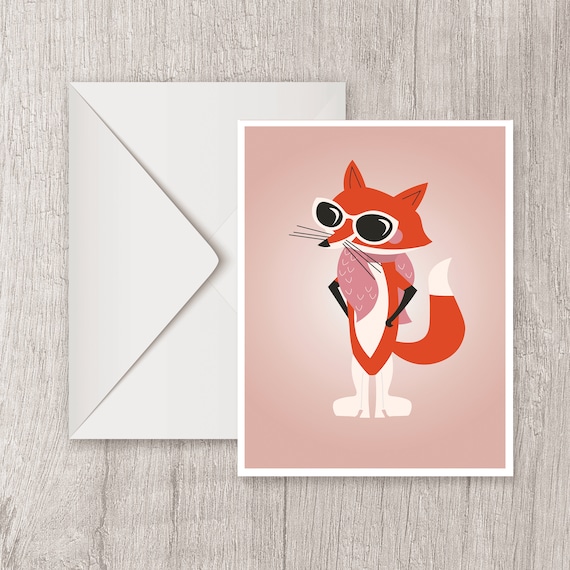 Glam Fox card