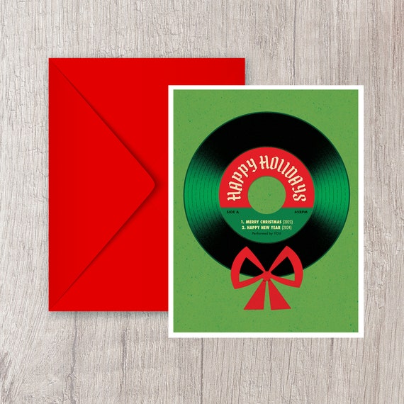 Vinyl Record Christmas Card