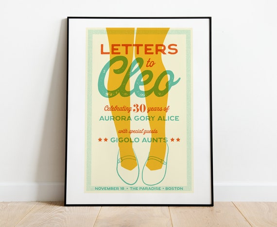 Letters To Cleo Tour Poster // 2023 (Brooklyn/Boston)