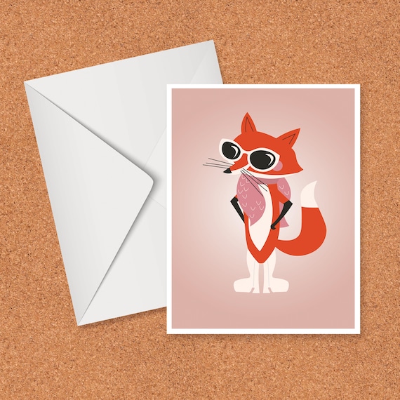 Glam Fox card