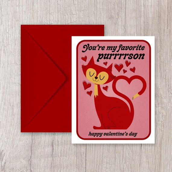 Favorite Purrrson Valentine's Card