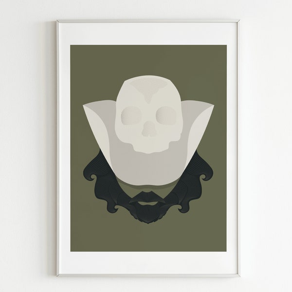 Bearded Man With Skull Cowboy Hat