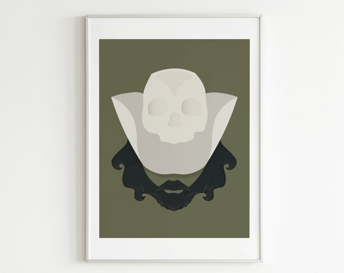 Bearded Man With Skull Cowboy Hat