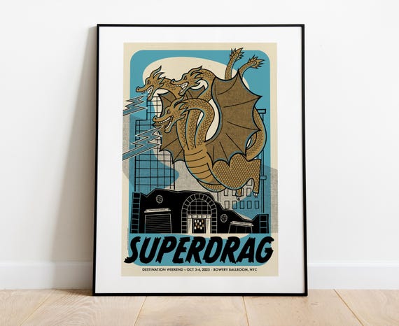 Superdrag Destination Weekend poster, The Bowery Ballroom, NYC (Artist Proof screen prints)