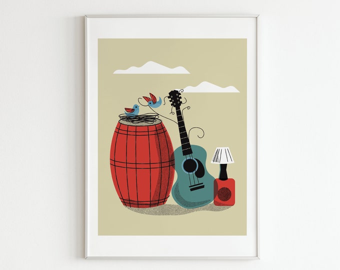 2 Birds, a Barrel and a Guitar