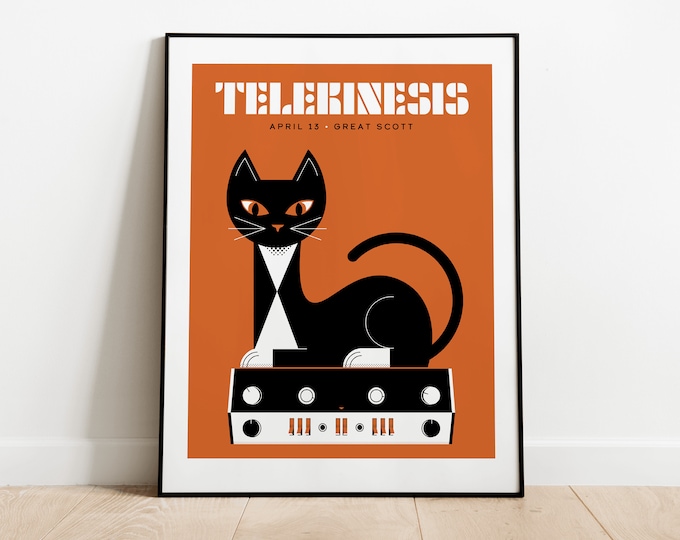 Telekinesis // Great Scott, Allston, MA, 16x20 screenprint.