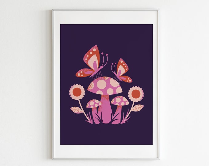 Mushrooms and Butterflies