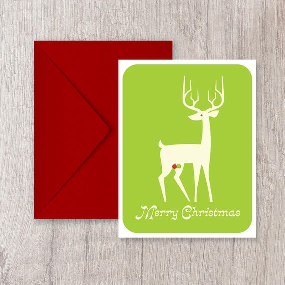 Jingle Balls Deer Christmas Card