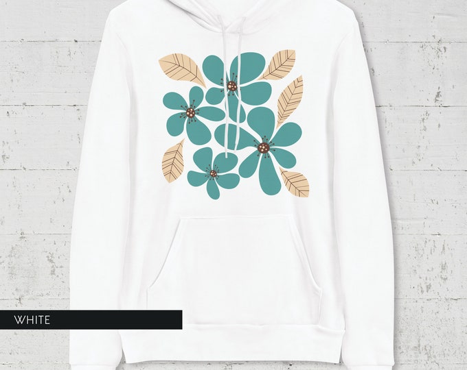 Blue Flower Hoodie