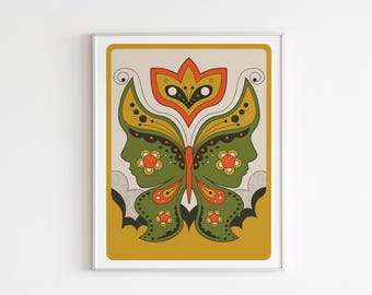 Butterfly Faces Art Print
