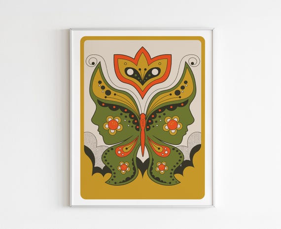 Butterfly Faces Art Print