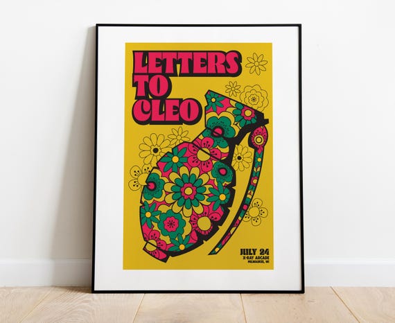 Letters To Cleo Milwaukee & Chicago Tour Posters // 2025 (Artist Proof screen prints)