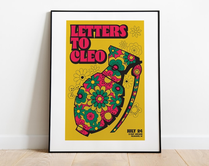 Letters To Cleo Milwaukee & Chicago Tour Posters // 2025 (Artist Proof screen prints)