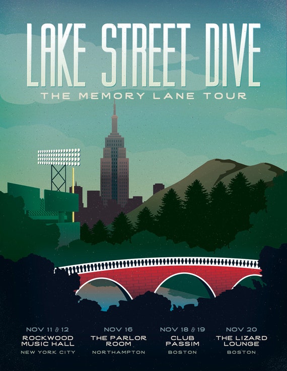 Lake Street Dive Memory Lane Tour 2015 Poster