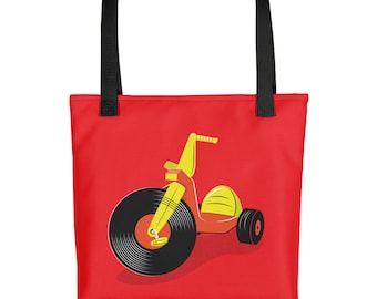 Vinyl Big Wheel Tote Bag