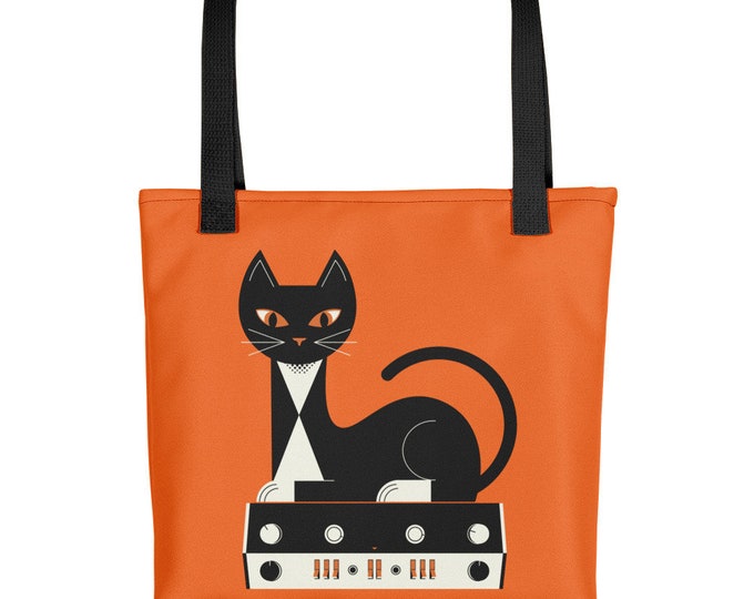 Stereo Cat Tote Bag