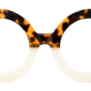 Adjustable ring maxi Iris Apfel eyeglasses round eyelets style icon plexiglass laser cut