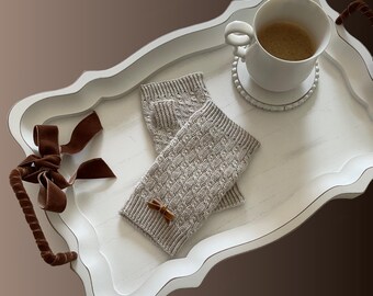 Wool & Coffee Fingerless Mitts Knitting Pattern