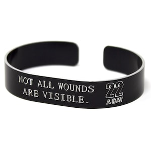 Memorial Bracelet | 22 A Day Bracelet | Suicide Awareness | Remembrance Bracelet | In Memory Of | Loss of Loved One | USMC | Army | Soldier