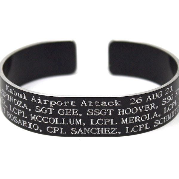 Kabul Airport Attack Bracelet | Memorial Bracelet | Kabul Memorial Band | Bracelet for 13 Lost at Kabul | KIA Band | Military Bracelet