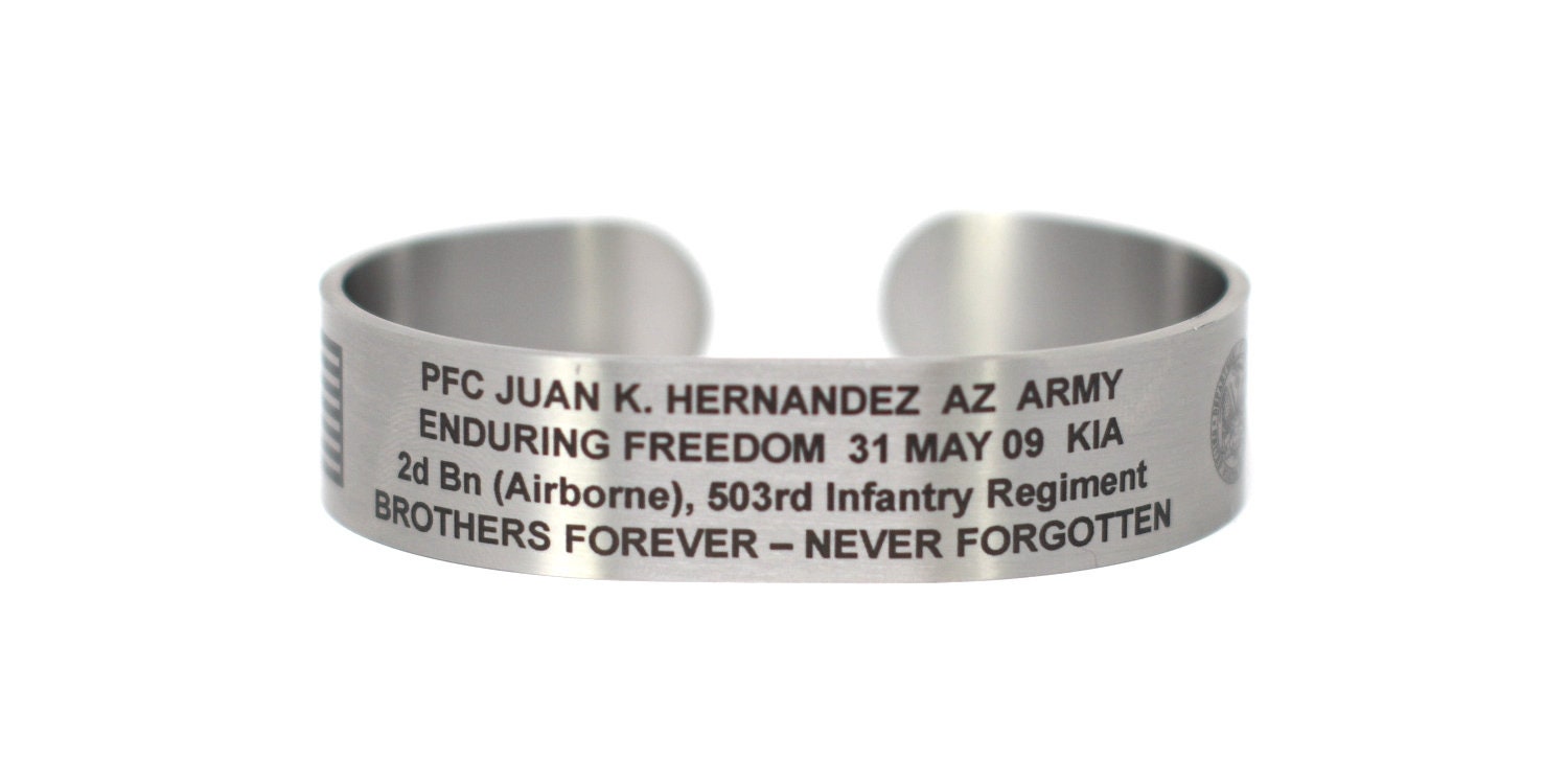 Military Bracelets: Custom KIA/POW /MIA Memorial Bracelets