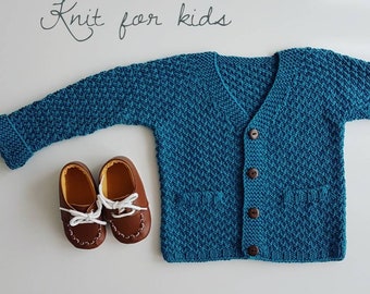 Baby cardigan-Knit baby jacket-Baby clothing-Baby coming home cardigan-Baby boy outfit-Baby jacket-Cotton merino cardigan-Baby boy sweater