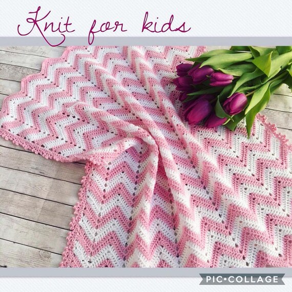 Crochet Baby Blanket Zig Zag Crochet Blanket Baby Etsy Crochet Baby Blanket Zig Zag Crochet Blanket Baby Etsy