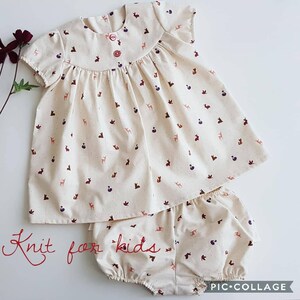 Baby girl outfit, 6-9 months baby outfit, Ecotex baby dress, bloomers, Dress,bloomers, Baby girl cardigan, Vintage dress, Baby cardigan set image 3