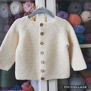 Baby cardigan-Baby homecoming outfit-Knit baby jacket-Baby sweater gift-Knitted cardigan-Handmade cardigan-Knitted cardigan-Wool cardigan image 1