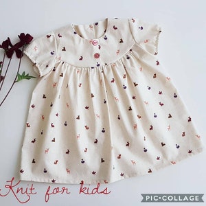 Baby-Mädchen-Outfit, 6-9 Monate Baby-Outfit, Ecotex Baby-Kleid, Hosen, Kleid, Hosen, Baby-Mädchen-Strickjacke, Vintage-Kleid, Baby Strickjacke set Bild 4