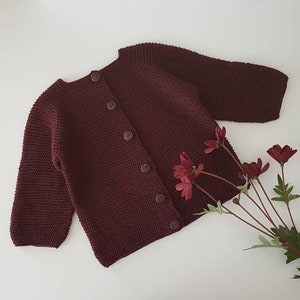 Baby cardigan-Baby homecoming outfit-Knit baby jacket-Baby sweater gift-Knitted cardigan-Handmade cardigan-Knitted cardigan-Wool cardigan image 3