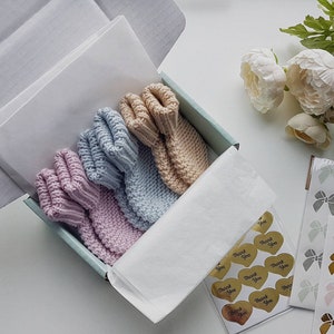 Knitted baby booties, Baby boots in merino, Baby shower gift, Baby merino socks, Newborn unisex booties, Unisex baby shoes, Baby girl boots