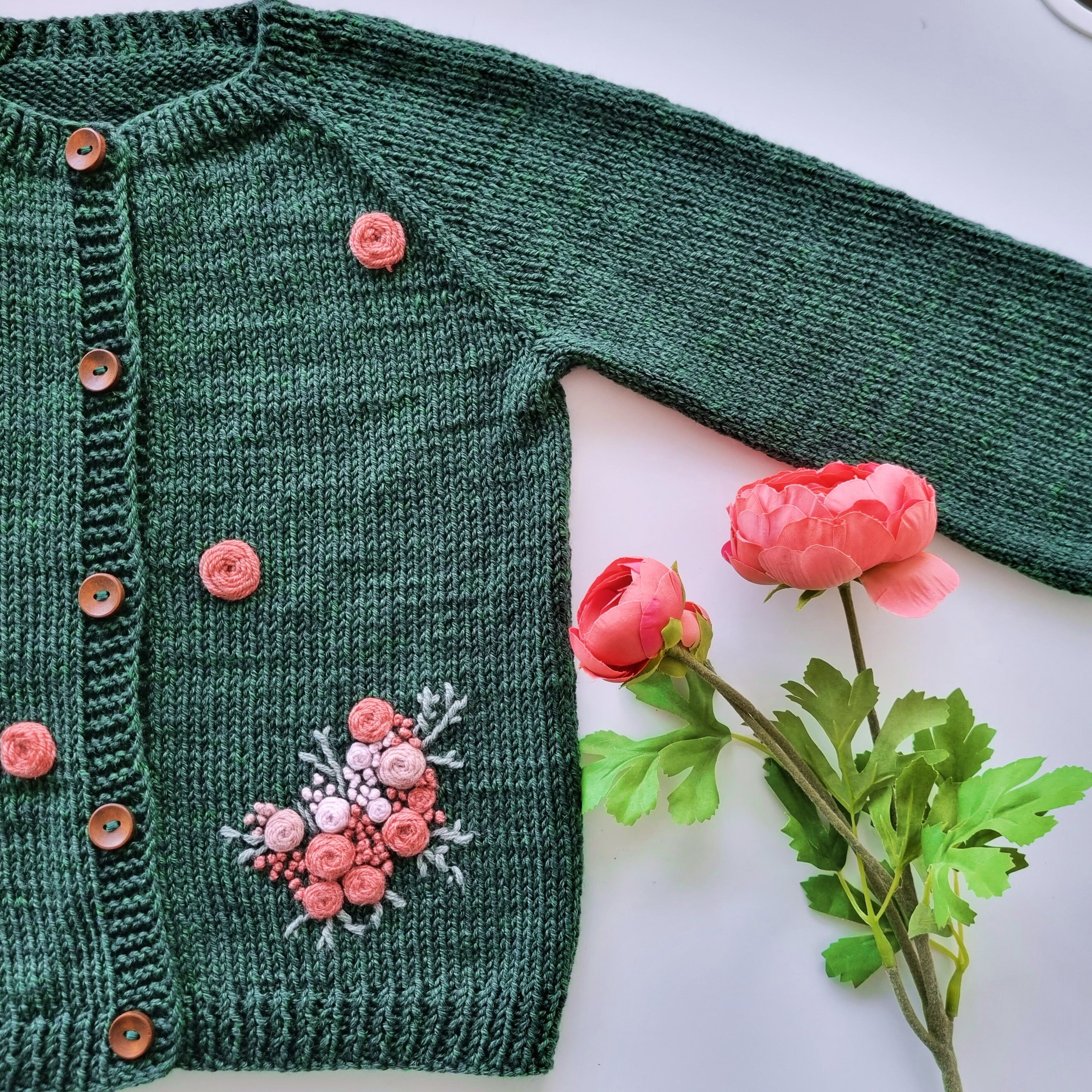 Maglione Cardigan Bambini Bambina – Manica Lunga, Scollo A V, Motivo Floreale, In Acrilico Morbido – Autunno Inverno, Regalo Perfetto