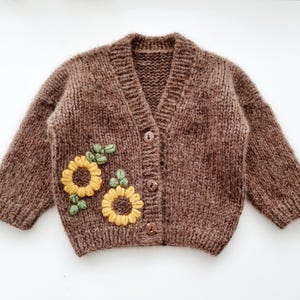 すぐに発送可能、86-92 cm、刺繍入り幼児用ジャケット、女の子用ニットカーディガン - 幼児用服 - 女の子用刺繍入りカーディガン、女の子用ギフト