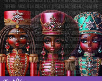 14 African American Silver Sequin and White Nutcracker - Etsy