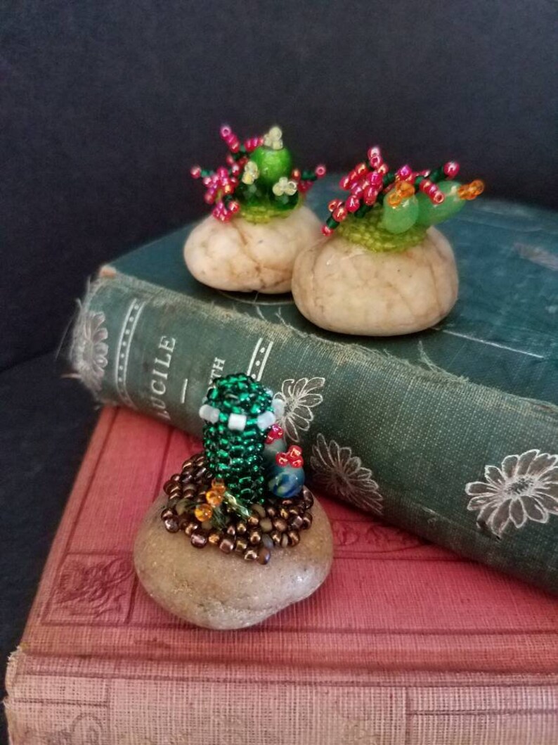 Conjunto de 3 adorables mini cactus: hecho a mano en EE.UU ...