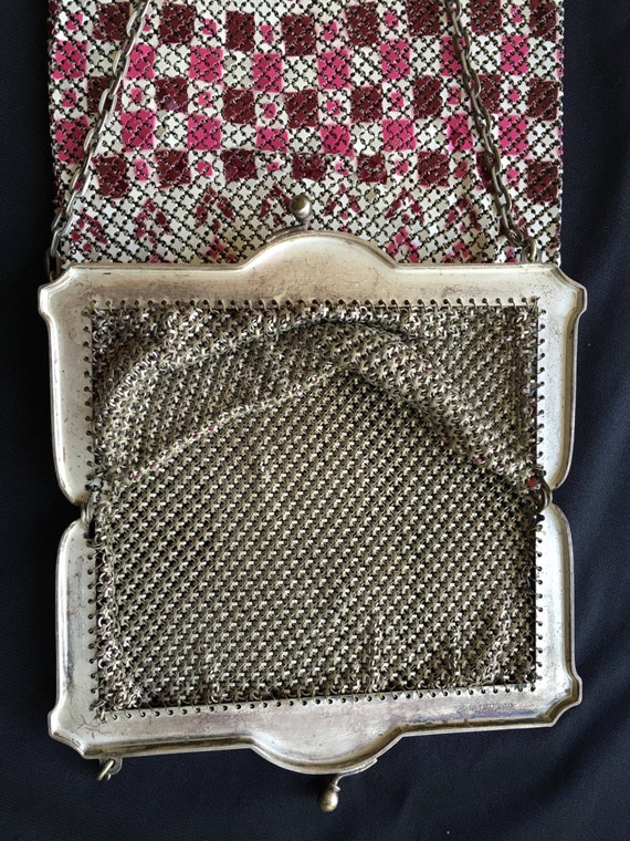Large Mandalian enamel mesh purse with enamel dro… - image 4
