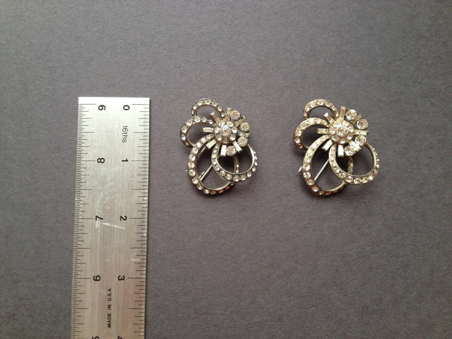 S A L E Rhinestone Vintage Pins Or Dress Clips From The 1940's Or Older -  Yahoo Shopping